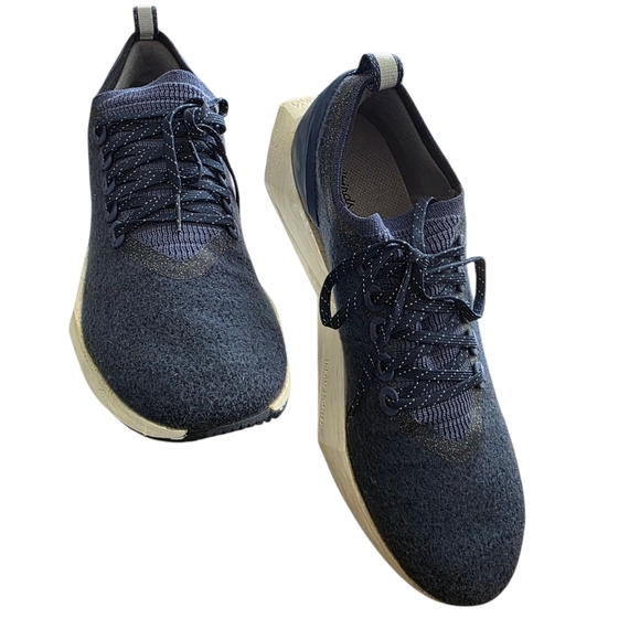 Allbirds Wool Flyer Mizzles Shoes Sz 10.5 Blue Water Repellent Low Sneakers - Picture 7 of 15